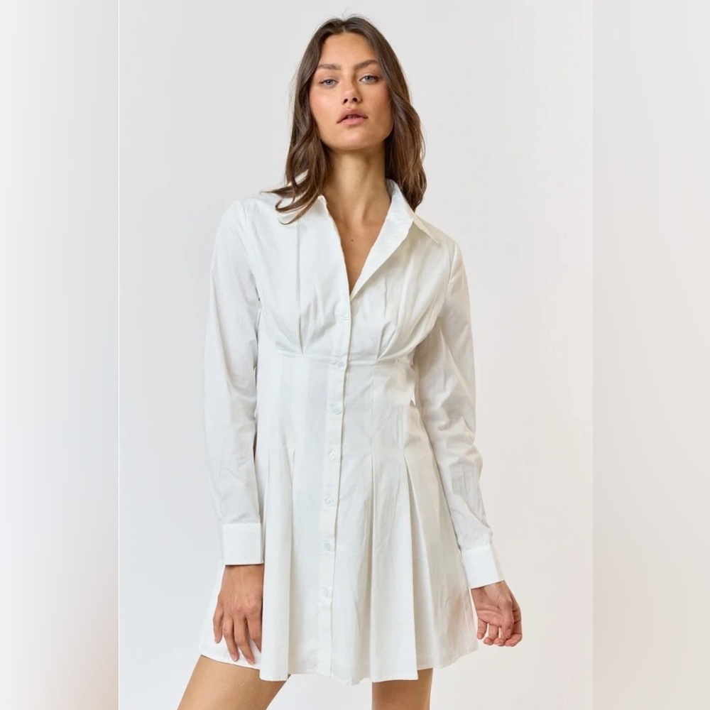NEW Lalavon Button Down Corset Dress